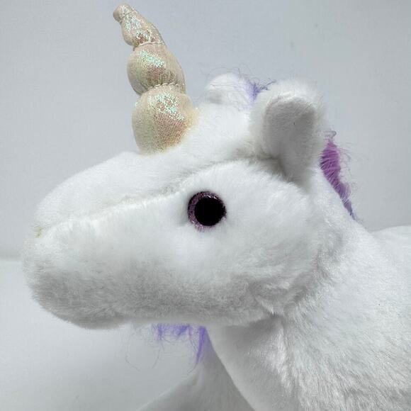 New Adventures White Unicorn Blue Purple Mane and Tail Iridescent Horn Hooves - Picture 5 of 10